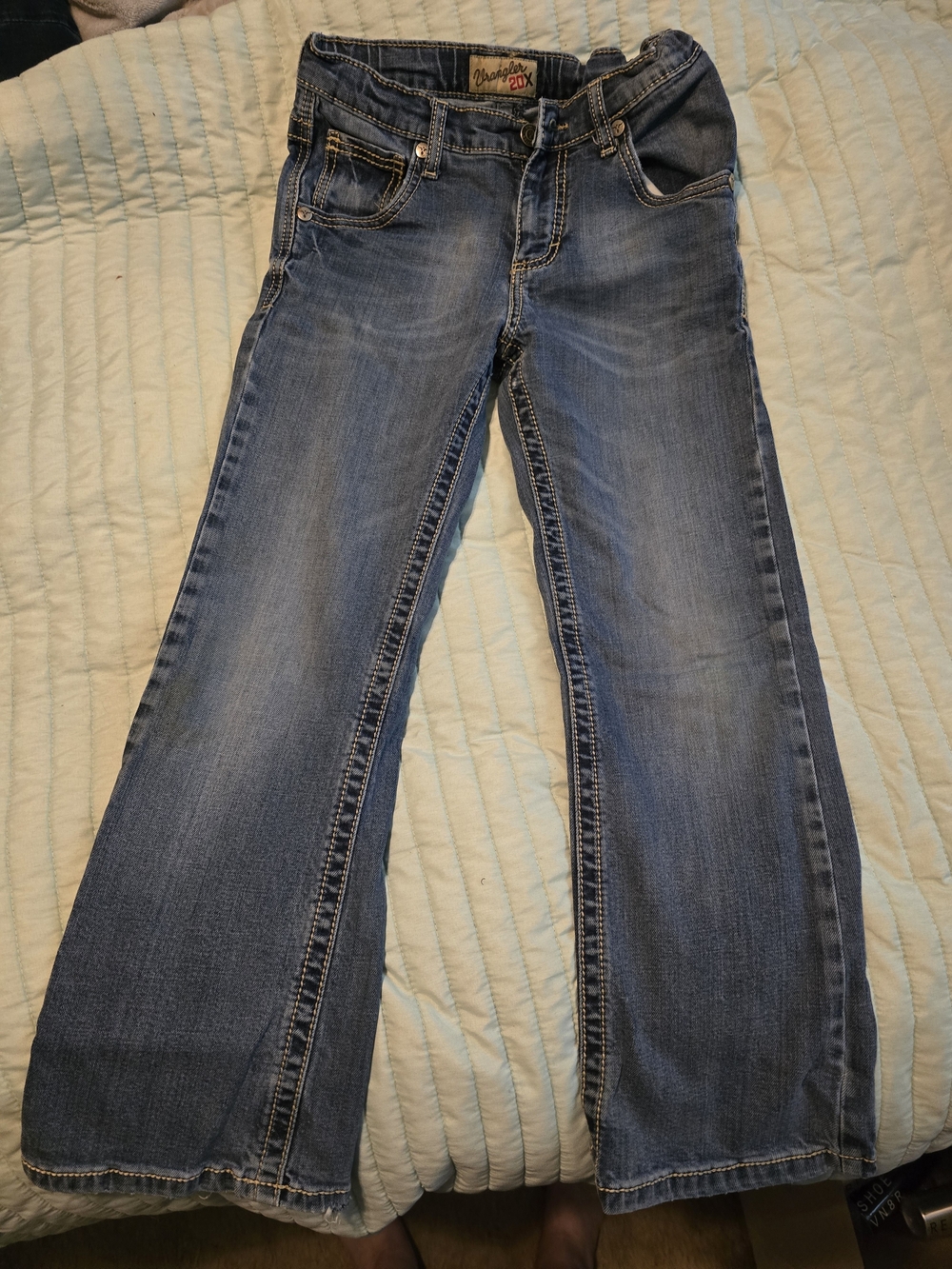Wrangler 20X Blue Faded Bootcut Jeans